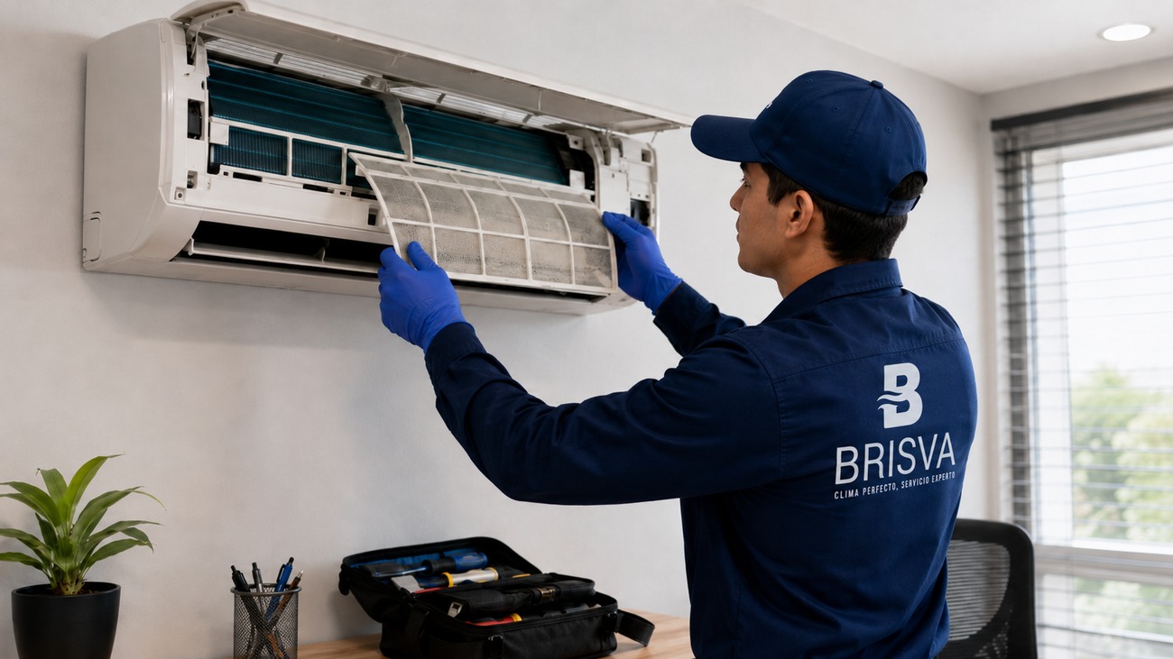 Técnico BRISVA realizando mantenimiento preventivo
